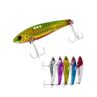 China Lead Jig HAWKLURE Painting Metal VIB Lure 3D EyesVibration Bait 15g 20g Distant Possibility Slots Hook Bass Bait Deep Sea Fishing Artificial for sale