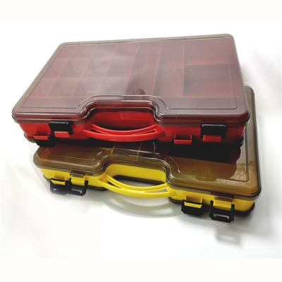 China HAWKLURE PVC Tackle Box Accessories Bait Hook Storage Box Double Sided Portable Fishing Tackle Fish Gear Box for sale