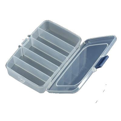 China Portable Transparent PP Plastic 5 Tray Compartments Fishing Tackle Box Storage Case Fishing Tackle Box for sale