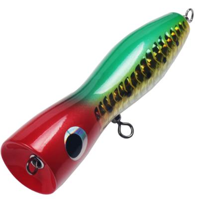 China HAWKLURE Wooden Snap Lure 65G Topwater Handcrafted Fishing Lure Saltwater GT Snap Lure Artificial Bait for sale