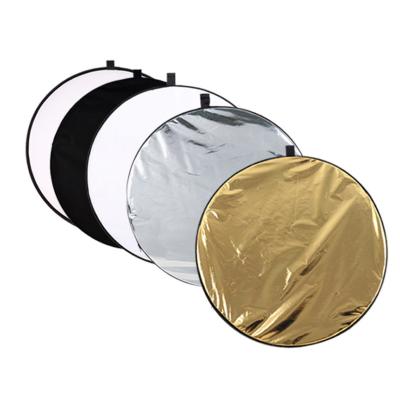 China Portable output diameter 110cm 5 in 1 disc photography studio photo camera light portable round folding multi reflector for sale