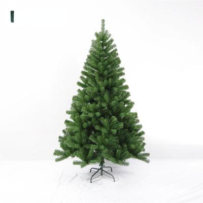 China Decorate New Spot 1.5m PVC Christmas Tree Pine Needle Cane Christmas Wreath Mini Christmas Tree Flocking Tree for sale