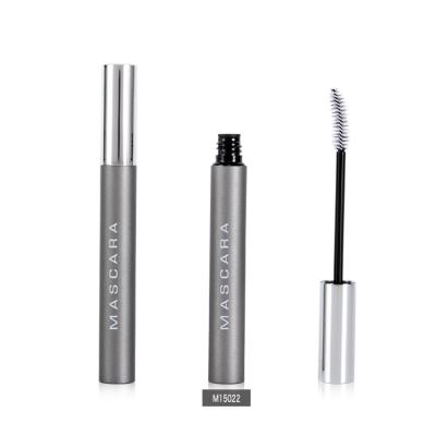 China Cometics 7ml 8ml 9ml/Aluminum Matte Gray Metal Empty Mascara Tube/Bottle/Container/Packaging Maker With Curved Brush for sale