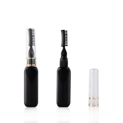 China Cosmetics Empty 10ml 15ml Dual Ends Brow Gel Mascara Tube With Comb Shaped Nylon Brush, Black Eyelash Mascara Bottles With Comb Nylon Brush for sale