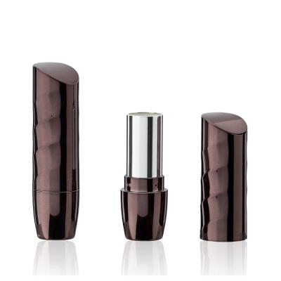 China Irregular Shape Empty Plastic Metallic Brown Cosmetics Lipstick Case/Container/Tube/Packaging With 11.8mm/12.1mm/12.7mm Inner Cup Size for sale