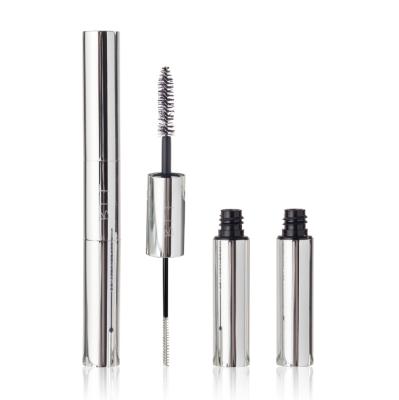 China Cosmetics Two In One Double Size 5ml*2 Jumbo Silver Metal / Aluminum Empty Mascara Wand Tubes, Double Tube Mascara, Mascara Tube Double Ended for sale