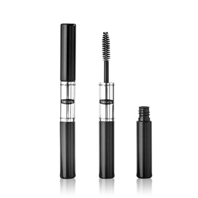 China Cosmetics Two In One Mini Size 3ml*2 Shiny Black Empty Metal / Aluminum Double Mascara Tubes , 2 In 1 Mascara Tube , Mascara Tube Double Ended for sale