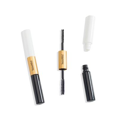 China Cosmetics Two In One 5ml*2 Empty Metal / Aluminum 2 In 1 Mascara Tube, Double Tube Mascara, Mascara Tube Double Ended for sale