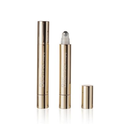 China Empty cosmetics 6ml/aluninum twist lip gloss gold metal luster pen, lip brush pen, cosmetic twist pen for sale