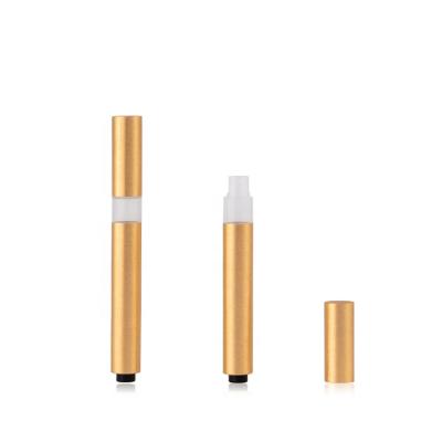 China Cosmetic Gold Aluminum Lip Click Top Swept Plumper Pen, Classic Gold 3ml Teeth Whitening Push Pen, Concealer Click Pen for sale