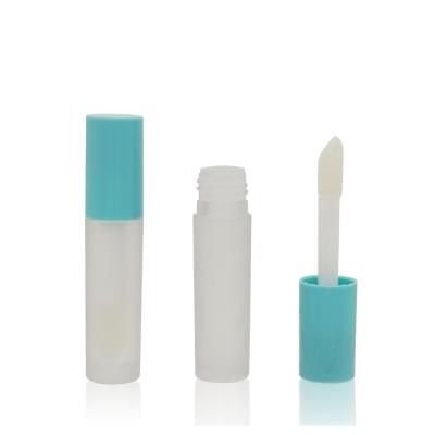 China Cosmetics empty size 3.9g chubby conclear/basic plastic frosted clear bottle/tube/container with thicker rod/wand and big brush for sale