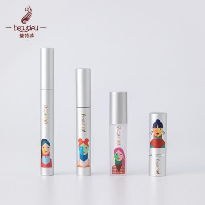 China Luxury Novelty Cosmetics Aluminum Packaging, Silver Primer Mascara Tube, 3D Printing Lipstick Container, Big Brush Lip Gloss Bottle for sale