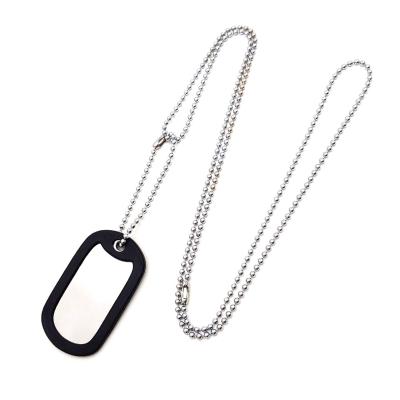 China Europe Stainless Steel Military Dog Tag Set Complete With Chains And Muffler for sale