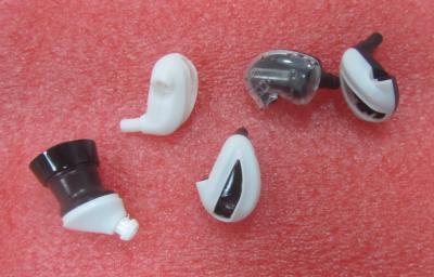 China Two Color Cold Runner Injection Molded Electronic Plastic Parts For Insert Earphone Earpiece for sale