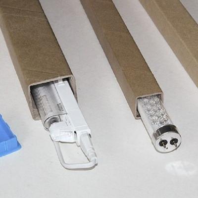 China High Quality Recycled Materials Square Paper Mailing Tube Mail Tube Packaging Tube For LED T3 T5 T8 Packaging for sale