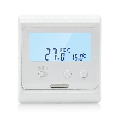 China Contemporary LCD Digital Screen Electric Heating Thermostat E31.716 with Floor Limit Sensor 16A 100-240VAC for sale