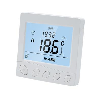 China Contemporary Original Manufacturer R3N.716 Ultra Large LCD Programmable Electric Heating Thermostat with Floor Limit Sensor 16A 100-240VAC for sale