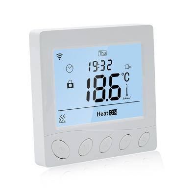 China Contemporary Hot Sale R3W.716 Ultra-wide Programmable LCD 16A Smart WiFi Thermostat Electric Heater Works with Alexa and Google for sale