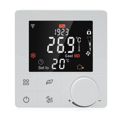 China Contemporary Original Manufacturer R8W.963 LCD 3A WiFi/485 Modbus Programmable Smart Fan Coil Thermostat Works with Alexa and Google for sale