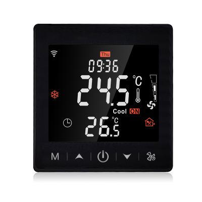 China Contemporary Hot Selling R9W.853 Touch 3A Smart WiFi/485 Modbus Capacitive Fan Coil Thermostat for 4 Pipe System Works with Alexa and Google for sale