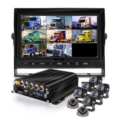 China Live Video Vehicle 3G 4G GPS WiFi MDVR System 8CH H.264 HDD DVR 7 Inch Mirror Screen Camera for sale