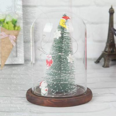 China Popular Lightweight Creative Lead Glass Cover Tree Landscape Gifts Christmas Decorations Home Furniture for sale