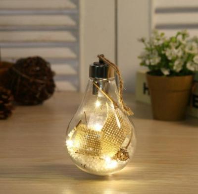 China Popular LED Christmas Ball Ornaments, Transparent Hanging Baubles Christmas Tree Baubles Decorations for Christmas Birthday Wedding Party for sale