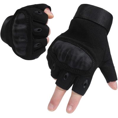 China Doublesafe Hot Sale Custom Black Hard Military Half Finger/Hand Tactical Gloves Half Finger Knuckle Hunting Army Shooting Men RTS Gloves for sale