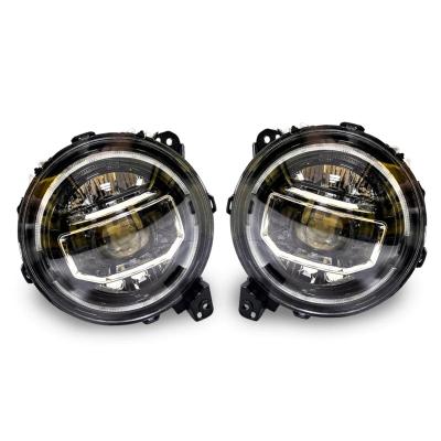 China PC 9 inch round halo DRL LED headlights with start animation for 18-22 Jeep Wrangler JL and Gladiator JT for sale