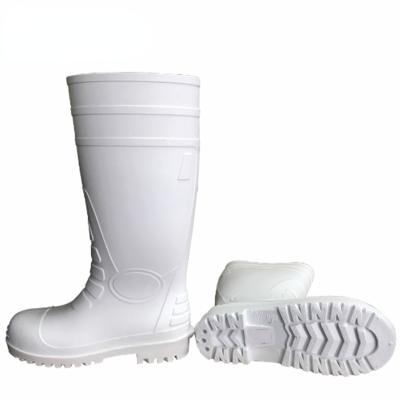 China Steel Toe Oil Chemical Resistant PVC Safety Rubber Boots White With Steel Toe Caps Food Industry Rubber Boots for sale