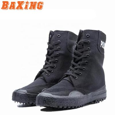 China Gobang Breathable Cloth Safety Boots Safety Training Combat Boots Black Ultra Light Weight Safety And Anti-Slip Wear for sale