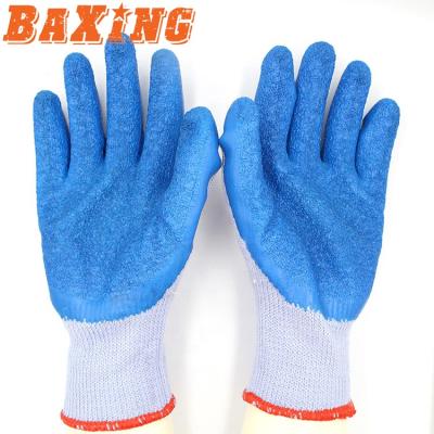 China Blue Anti-Slip Wear Resistant Gauze Protection Work Gloves Wrinkle Free 300# Size for sale