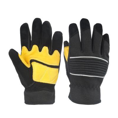 China Aramid Woven Flame Retardant Wear Resistant Flame Retardant Machinery Hand Protection Safety Work Impact Resistant Industrial Gloves for sale