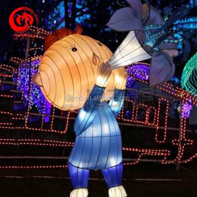 China 2022 metal Chinese new year festival lunar silk lantern for sale