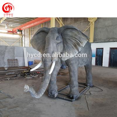 China 2018 Hot Selling Fiberglass Simulation Elephant 3D Life Size Animal Model Artificial Animal for sale