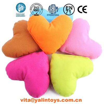 China Hotel Products Style Animal Toy Stuffed Plush Heart Shape Cushion for sale