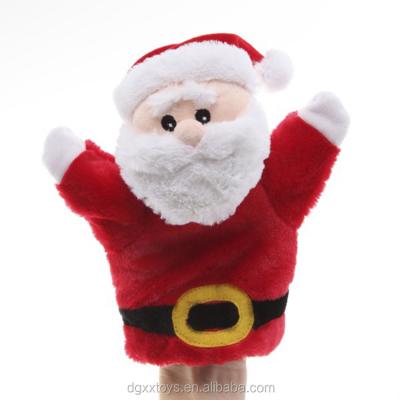 China Plush Santa Hand Puppet Plush Christmas Hand Puppet for sale