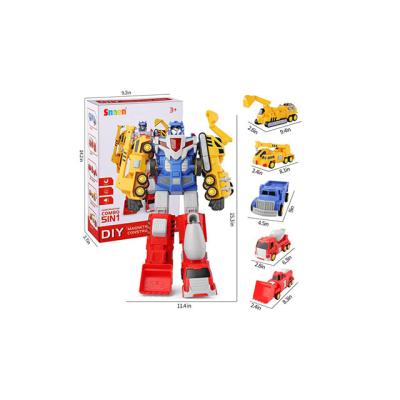 China Wholesale ABS Kid Children Building Construction Vehicles Transform Toys Educational For Boy Robot Children Model for sale