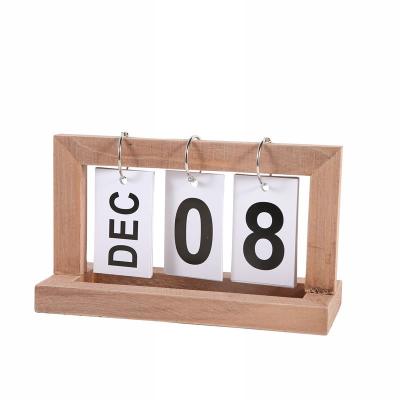 China China Wood Handmade Crafts Desk Decorations Flip Calendar for sale