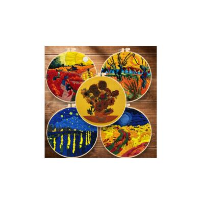 China 6 Van Gogh Series Diy Hand-Embroidered Package Gifts &Crafts Material Embroidery Crafts for sale