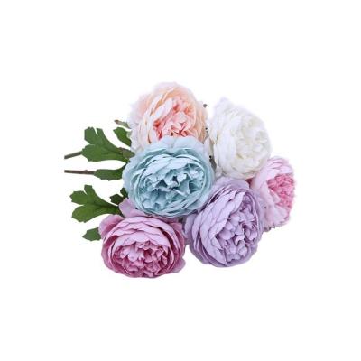 China Wedding Flower Wedding Decoration Flower Wedding Peony Artificial Flower Silk Tea Rose for sale