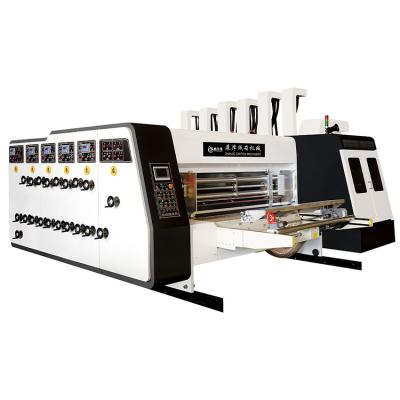 China Semi-automatic Cardboard Corrugated Box Pizza Flexo Box Making Printing Die Cutting Die Cutting Machine for sale