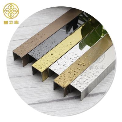 China Guangdong Xinlifeng Factory Modern Stainless Steel Metal Mosaic Tile Edge Trim for sale