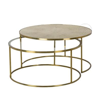 China Guangdong Xinlifeng Factory Adjustable Teak Wood Round Metal Coffee Table (The Other) for sale