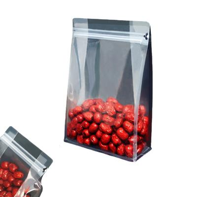 China Moisture Proof Reusable Pocket Holder Ziplock Food Storage Packaging Clear Transparent Plastic Bag For Delivery for sale