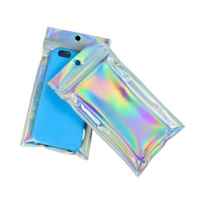 China Hot Sale Rainbow Water Proof Smell Proof Zipper Moisture Proof Moisture Proof Aluminum Foil Resealable Pockets Mylar Bag for sale