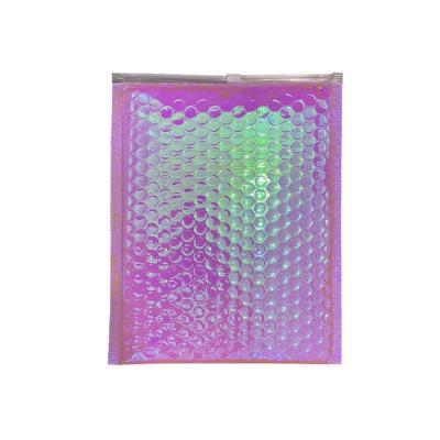 China Factory Price Best Quality Reusable Waterproof Transparent Cosmetic Zipper Pouch Ad PVC Colored Bubble Ziplock Bag Pink for sale