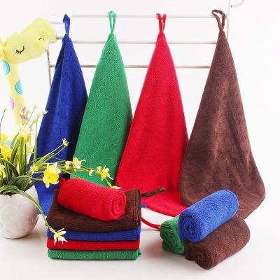 China Wholesale-Sustainable Thickened Kitchen Dish Towel Small Square Hand Absorbent Towel Car Clean Towel for sale