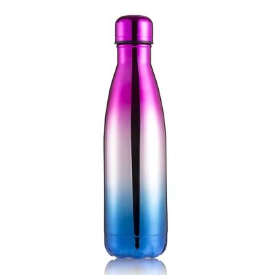 China 500ml Sports Coke Cup 304 Vacuum Thermos Stainless Steel Outdoor Water Bottle Plated Viable Hot Selling Coke Bottle for sale