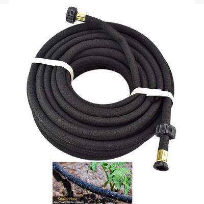 China Garden 100M Professional Lawn Roll Water Drip Irrigation Saving Premium Soaker Abrasion-Proof Black Flexible Hose For Direct To Irrigation for sale